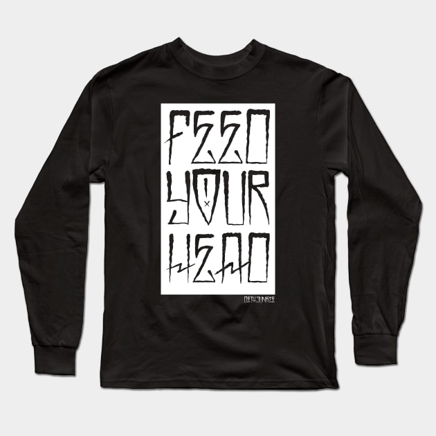 FEED YOUR HEAD - BLOCK Long Sleeve T-Shirt by dethjunkie